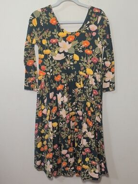 Alice + Ames Ballet Dress in Midnight Botany Green Colorful Floral Girls Size 10